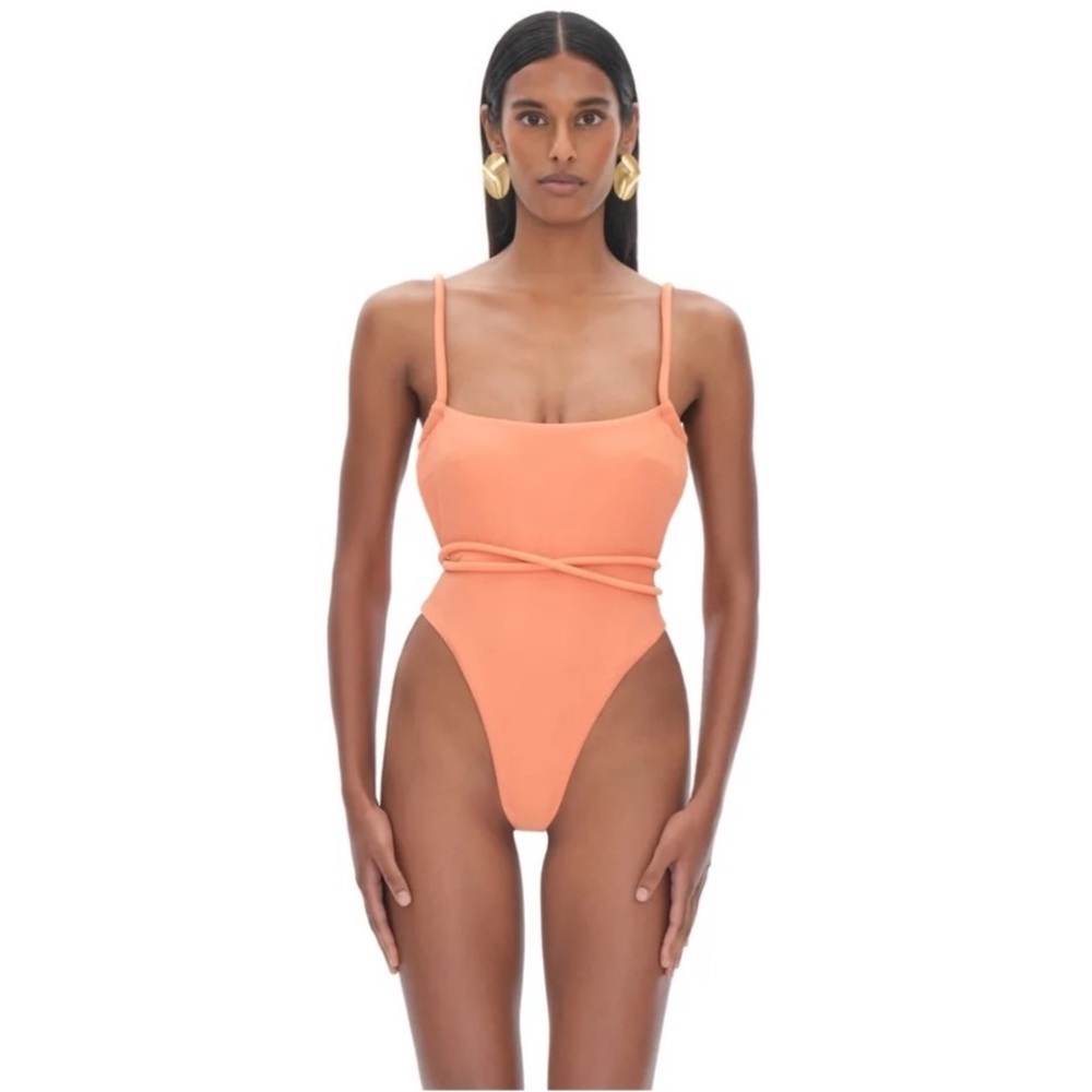 Andrea Iyamah Peach One-Piece Swimsuit